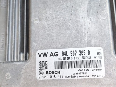 Calculator Motor ECU Audi A3 8V COD: 04L907309D, 0281018498