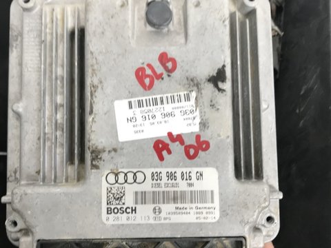 Calculator motor ECU Audi A4 B7 2006 2.0 BLB - 03G906016GN, 0281012113