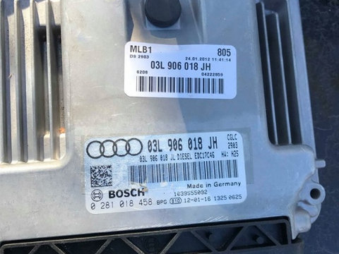 Calculator motor ECU Audi A4 B8 2.0 TDI CGLC 2012 03L906018JH 0281018458