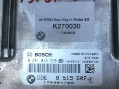 Calculator motor ecu BMW 3 F34 2.0 td 02810189950 / 8519602