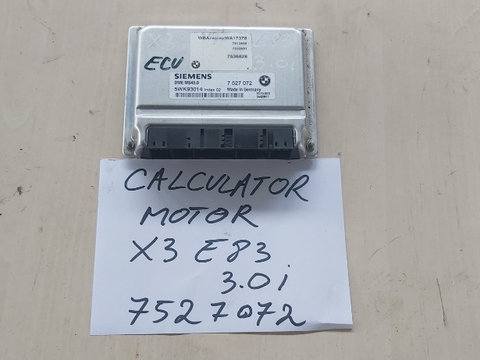 Calculator Motor ECU BMW X3 E83 cod 7527072 BMW X3 E83(2003-2010)