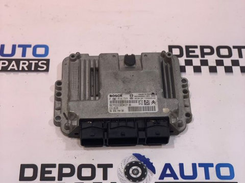 Calculator motor ECU CITROEN C4 1.6 HDI 9HZ cod 96 656 744 80 / cod BOSCH 0 281 014 729