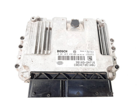 Calculator motor ECU, cod 39103-2A716, 0281015438, Hyundai Elantra sedan (HD), 1.6 CRDI, D4FB (idi:550014)