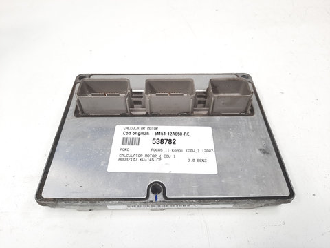 Calculator motor ECU, cod 5M51-12A650-RE, Ford Focus 2 (DA), 2.0 benz, AODB (idi:538782)