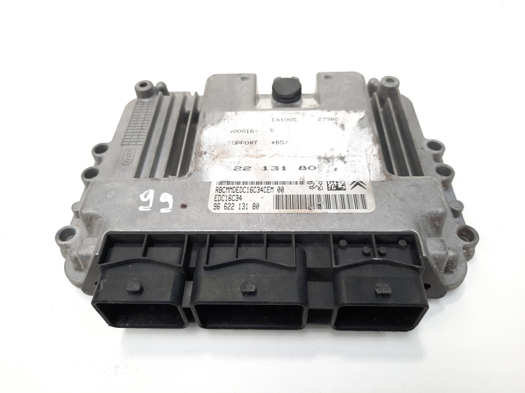 Calculator motor ECU, cod 9662213180, Citroen C3 (I), 1.6 HDI, 9HX (idi:549879)