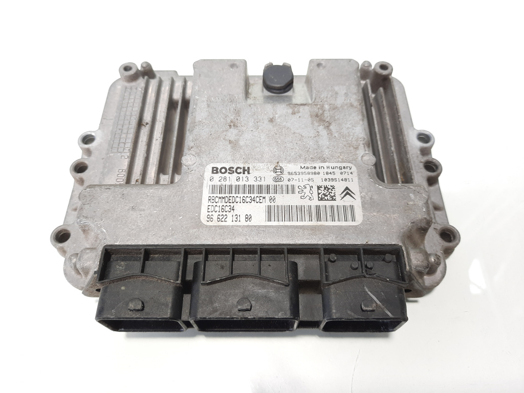 Calculator motor ECU, cod 9662213180, Peugeot Partner (II), 1.6 HDI, 9HX (idi:483411)