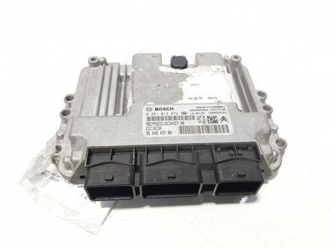 Calculator motor ECU, cod 9664843780, 0281013872, Peugeot Partner (II), 1.6 HDI, 9HX (idi:364614)