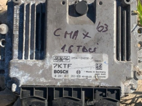 Calculator motor ECU Ford C Max 1.6 TDCI 3M5A-12A650-JF 3M5A12A650JF 0281011263