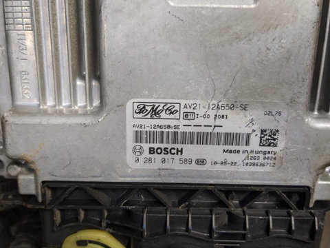 Calculator motor ECU Ford Focus Fiesta 1.6 diesel cod 0281017589 si AV21-12A650-SE.