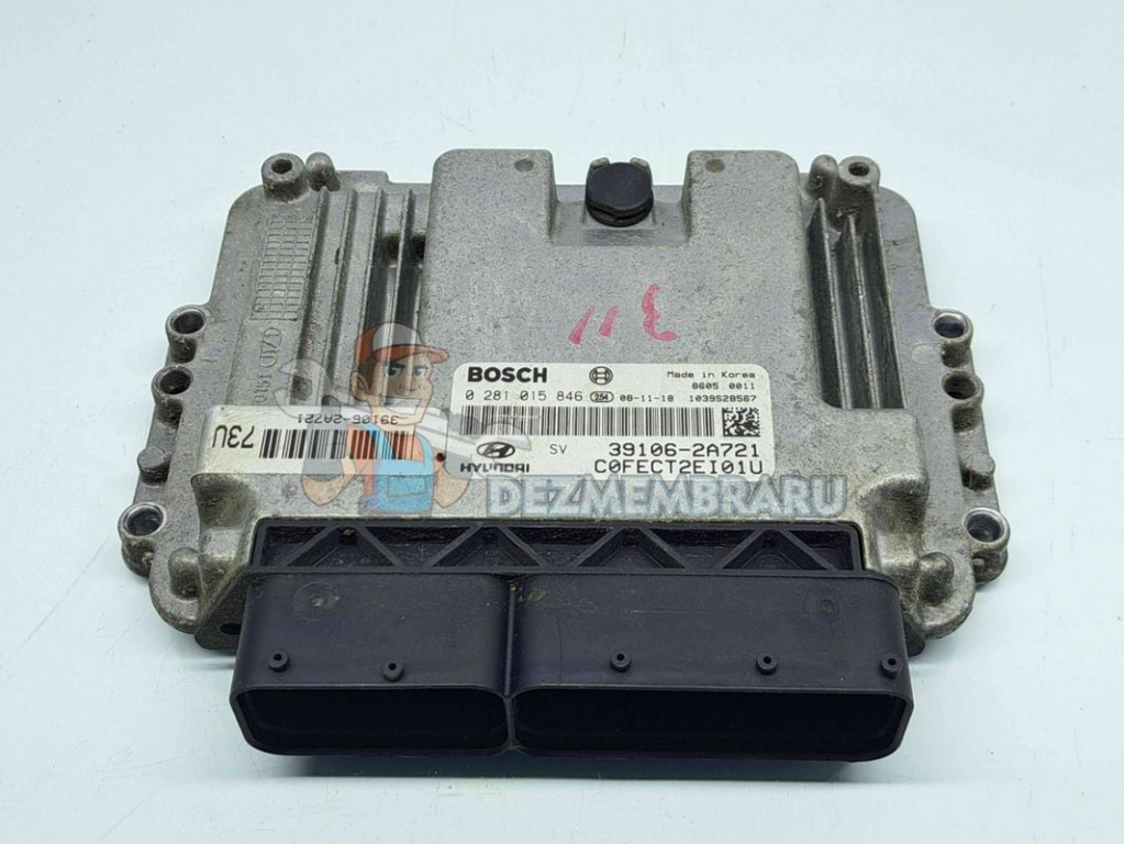 Calculator motor ECU Hyundai i30 (FD) [Fabr 2007-2012] 39106-2A721 1.6 CRDI D4FB