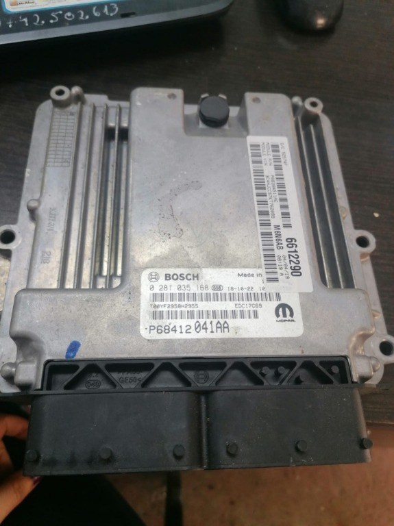 Calculator motor ECU jeep compass 1.6crd 2020 cod 0281035168, p68412041aa