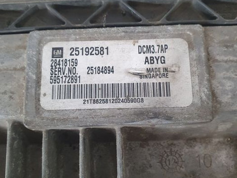 Calculator motor ECU Opel Antara 2.2 Cdti 25192581 ABYG 25184894