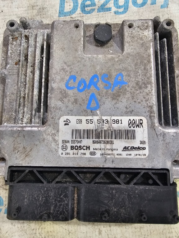 CALCULATOR MOTOR ECU OPEL CORSA D 2014 1.3 CDTI A13DTC COD 55593981 / COD BOSCH 0281019798
