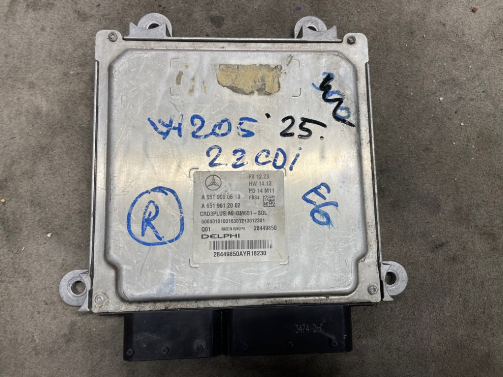 Calculator motor ECU pentru MERCEDES C-CLASS W205, diesel 2.2 an 2013-2017 cod a6519000603 a6519012002