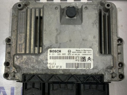 Calculator motor ECU Peugeot 207 1.6 benzina cod 96 647 387 80 / cod BOSCH 0 261 S04 008