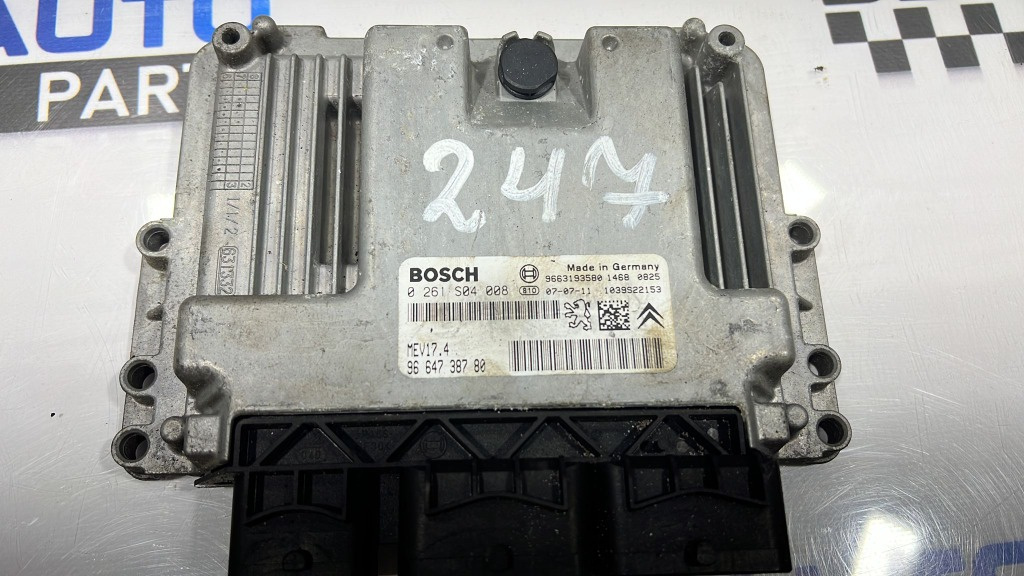 CALCULATOR MOTOR ECU PEUGEOT 207 2007 1.6 BENZINA 5FW COD 96 647 387 80 / COD BOSCH 0 261 S04 008 (id: 247)