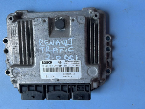 Calculator motor ECU Renault Trafic 2.0 DCI an 2011 cod 8200935115 / 0281017065