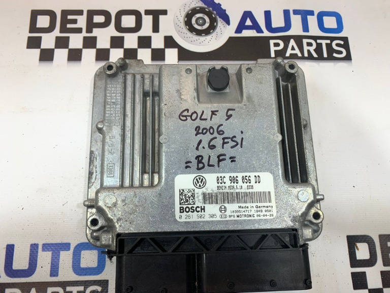 CALCULATOR MOTOR ECU VOLKSWAGEN GOLF 5 1.6 FSI BLF COD 03C 906 056 / COD BOSCH 0 261 S02 305 (id: 5)