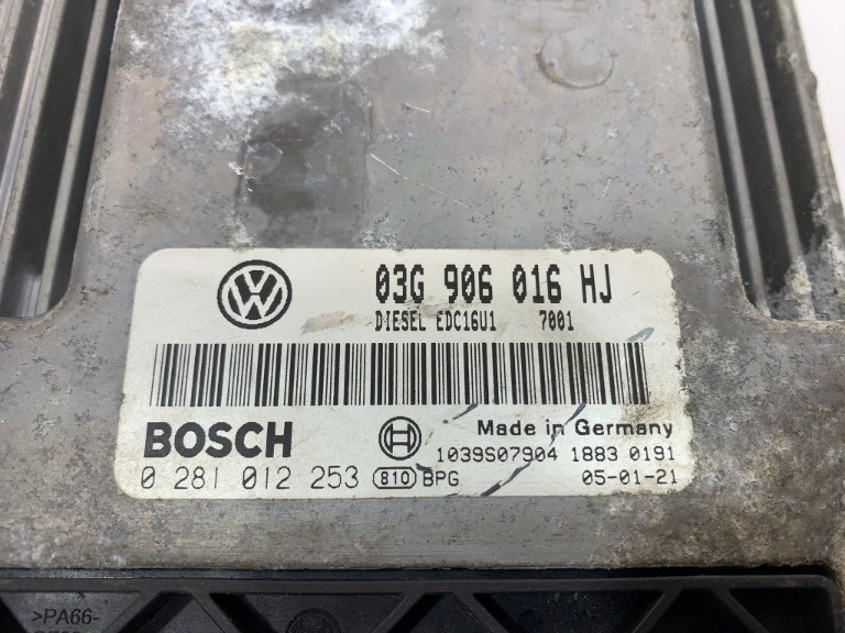 CALCULATOR MOTOR ECU VOLKSWAGEN GOLF 5 2.0 TDI BKD COD 03G 906 016 HJ / COD BOSCH 0 281 012 253 (id: 51)