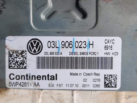 Calculator motor ECU Volkswagen Jetta, Golf MK6 2009 CAYC 03L906023H [VAG]