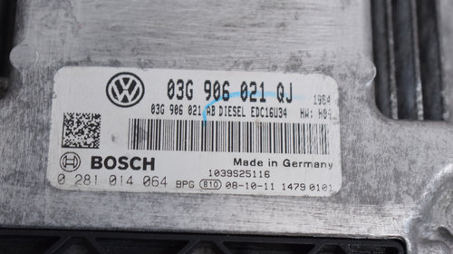 Calculator motor Ecu VW Golf 5 1.9 TDI B