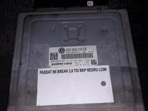 Calculator Motor/ECU VW Passat B6 break 2.0tdi BKP negru LC9X cutie manuala tip JLU 03G906018CE