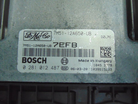 CALCULATOR MOTOR FORD FOCUS 2 - COD 7M51-12A650-UB