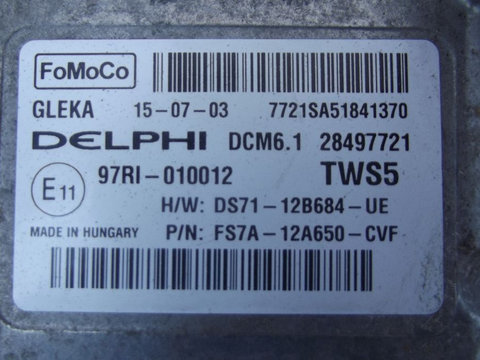 Calculator motor Ford Mondeo MK5 2.0tdci euro 6 Kuga Galaxy ECU