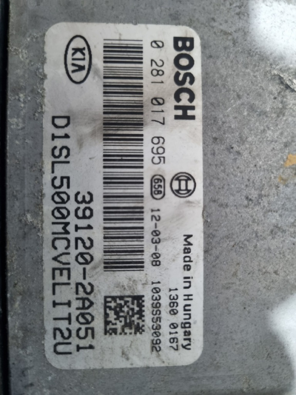 Calculator motor Kia Sportage III 1.7 Diesel 2010 - 2016 116CP Manuala D4FD 0281017695