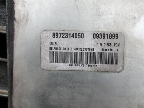 Calculator motor Opel Astra G, 1.7 dti, coduri: 09391899 ; 8972314050