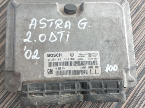 Calculator motor Opel Astra G 2.0 DTI, an fabricatie 2002, cod. 0 281 001 674