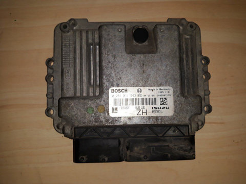 Calculator motor Opel Astra H 1.7 CDTI cod: 0281011943 / 55556829ZH model 2007