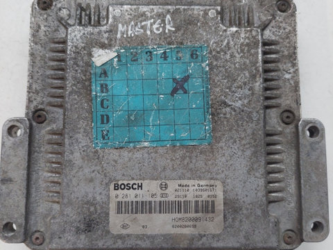 Calculator motor RENAULT MASTER III 2003 2.5 DCI OEM 0281011105