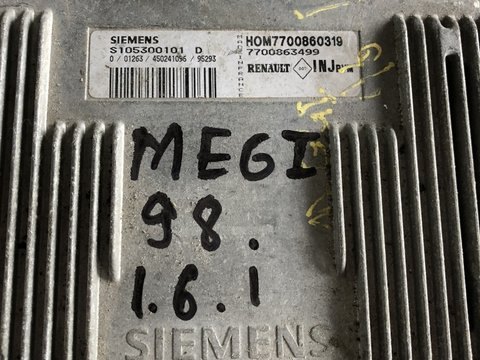 Calculator motor renault megane 1.6 ....1998......COD HOM7700860319