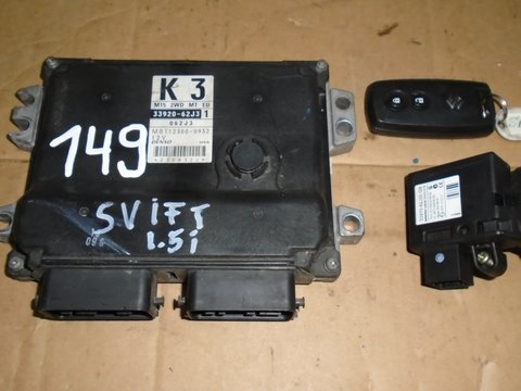 Calculator motor Suzuki Swift 1.5i, benzina, ECU 33920-62J3, MB112300-0933, 36770-62J21, an 2004-2010