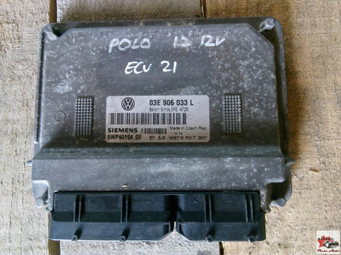Calculator motor Volkswagen Polo 9N 1.2 benzina an 2002-2009, cod 03E906033L