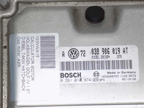 CALCULATOR MOTOR VW GOLF-IV / 038 906 012 AT