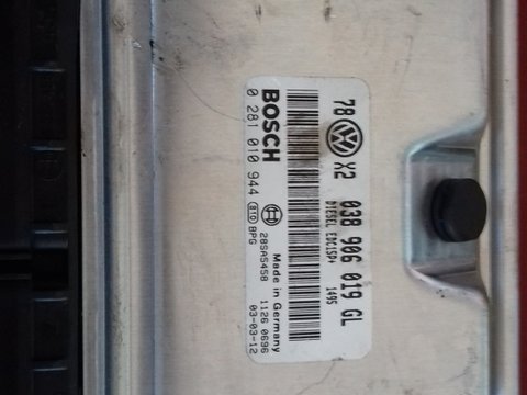 Calculator motor VW Passat 2004, 1.9 tdi, cod piesa, cod piesa: 038906019GL ; 0281010944