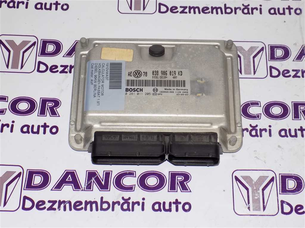 CALCULATOR MOTOR VW PASSAT B5.5 1.9 TDI AN 2002/2004 COD 038906019KD / 0281011205 / EDC15P+