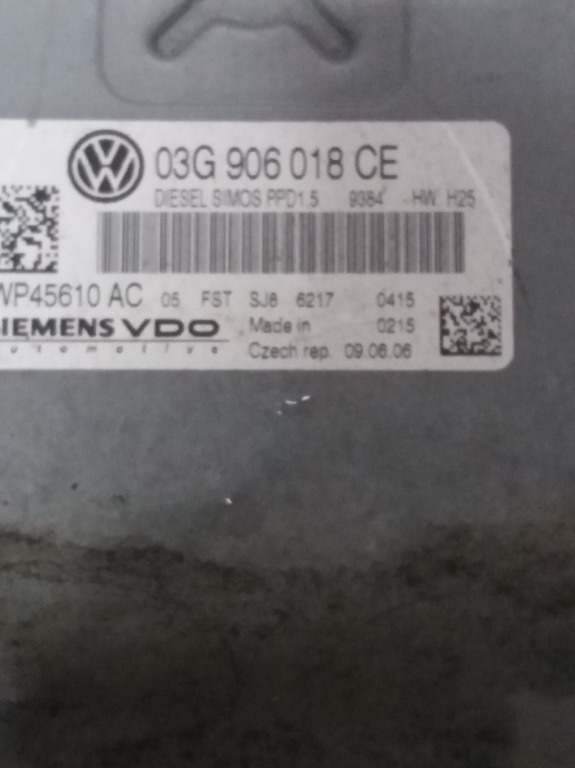 Calculator Motor Vw Passat B6 An Fabricatie 2006 Cod piesa 03G 906 018