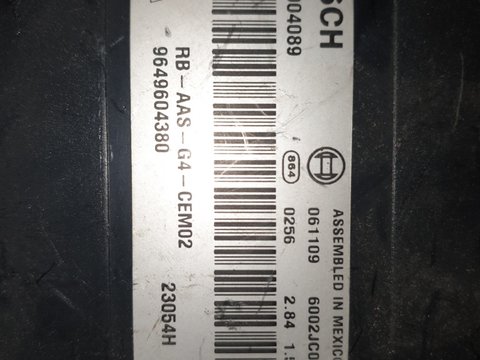 Calculator senzori de parcare Peugeot Citroen cod 9649604380
