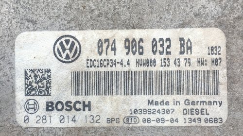 Calculator VW Crafter 074 906 032 BA mot