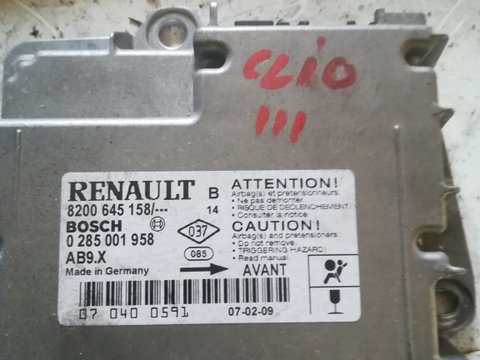 Calcurator airbag renault clio 3 cod 8200 645 158