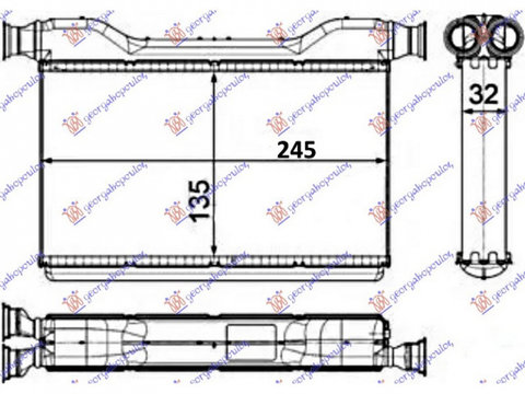 CALORIFER BMW SERIE 5 F10 2010->2015 Calorifer (BR) (135x245x32) PIESA NOUA ANI 2010 2011 2012 2013 2014 2015 2016