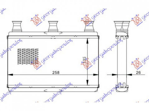 CALORIFER BMW SERIE 6 E63 2004->2010 Calorifer (B) cu/fara aer conditionat (260x135) PIESA NOUA ANI 2004 2005 2006 2007 2008 2009 2010