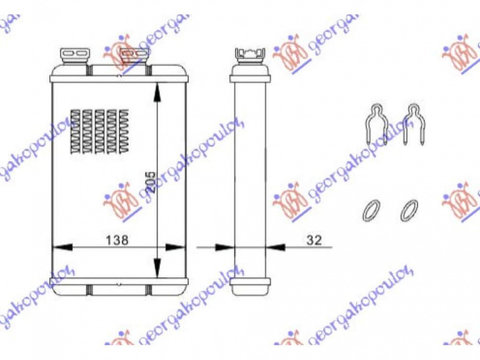 Calorifer Caldura - Bmw Series 3 (E46) Compact 2001 , 64118372771