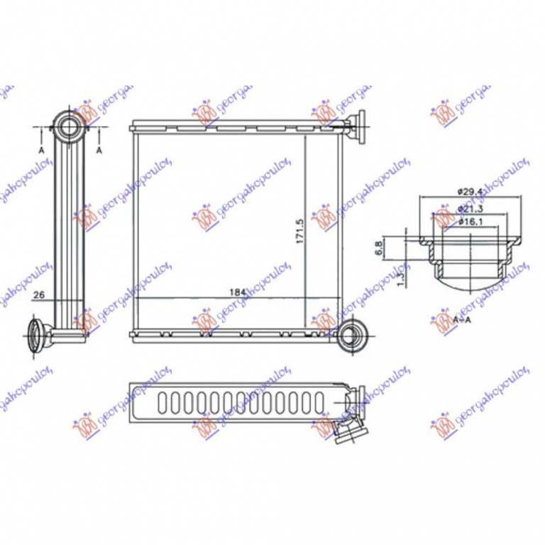 Calorifer caldura pentru SKODA OCTAVIA 6 2017 , 5Q0819031