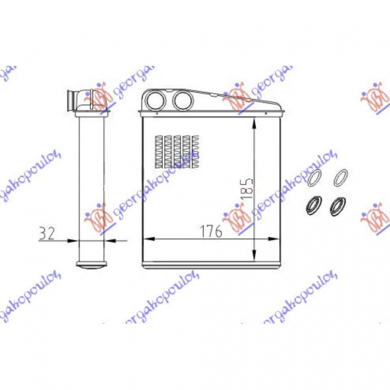 Calorifer caldura pentru VW PASSAT CC 2008 , 1K0819031A