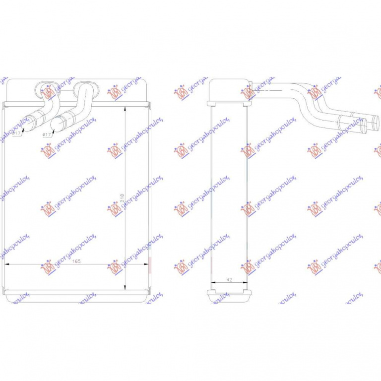 Calorifer Caldura - Peugeot 106 1992 , 644872