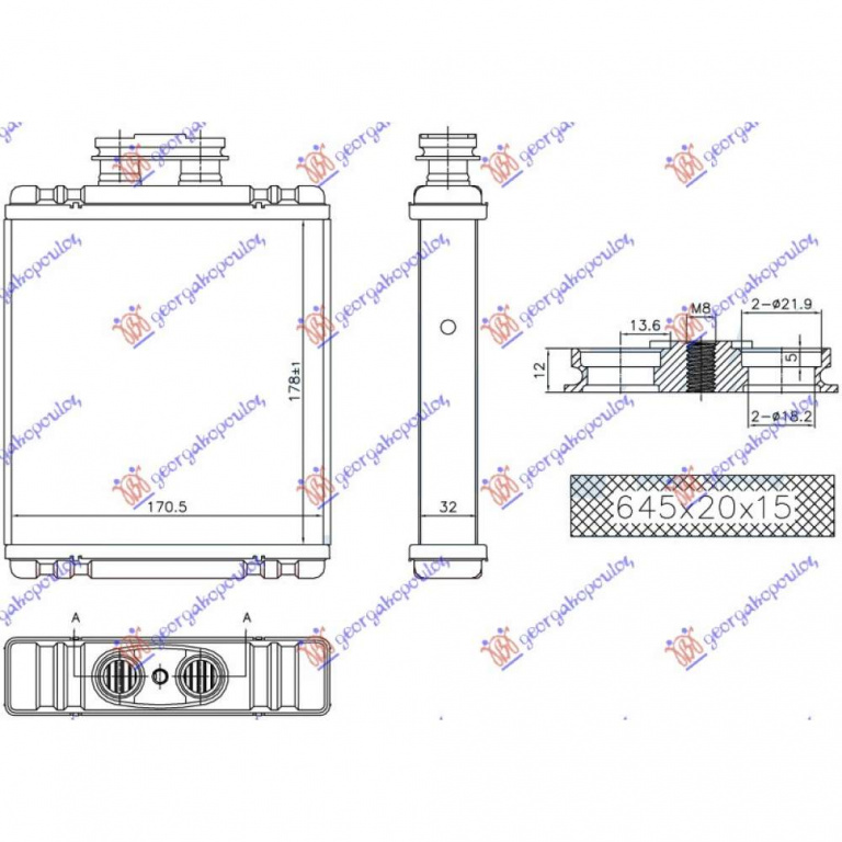 Calorifer Caldura - Skoda Fabia 2014 , 6c0819031